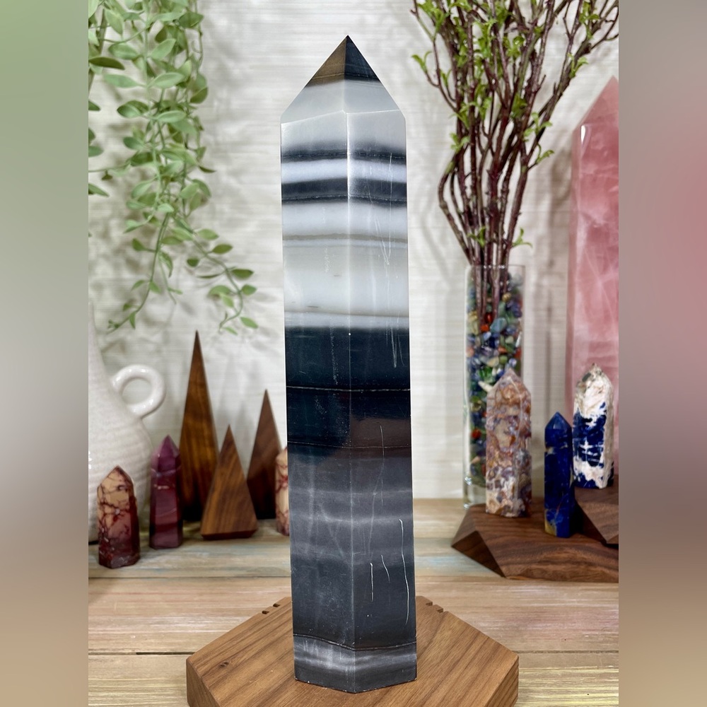 2265 Extra Large Tai Chi Jasper Crystal Tower - Picture 9 of 13